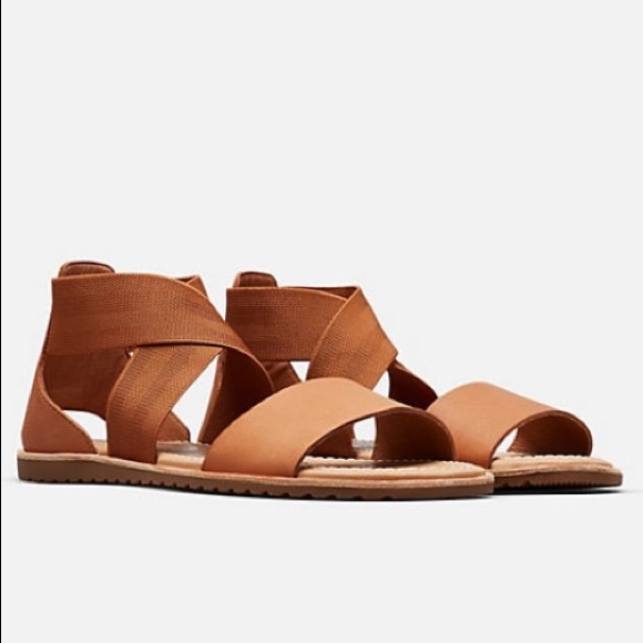 Sorel Shoes - Sorel Ella Tan Leather Sandals Size 8